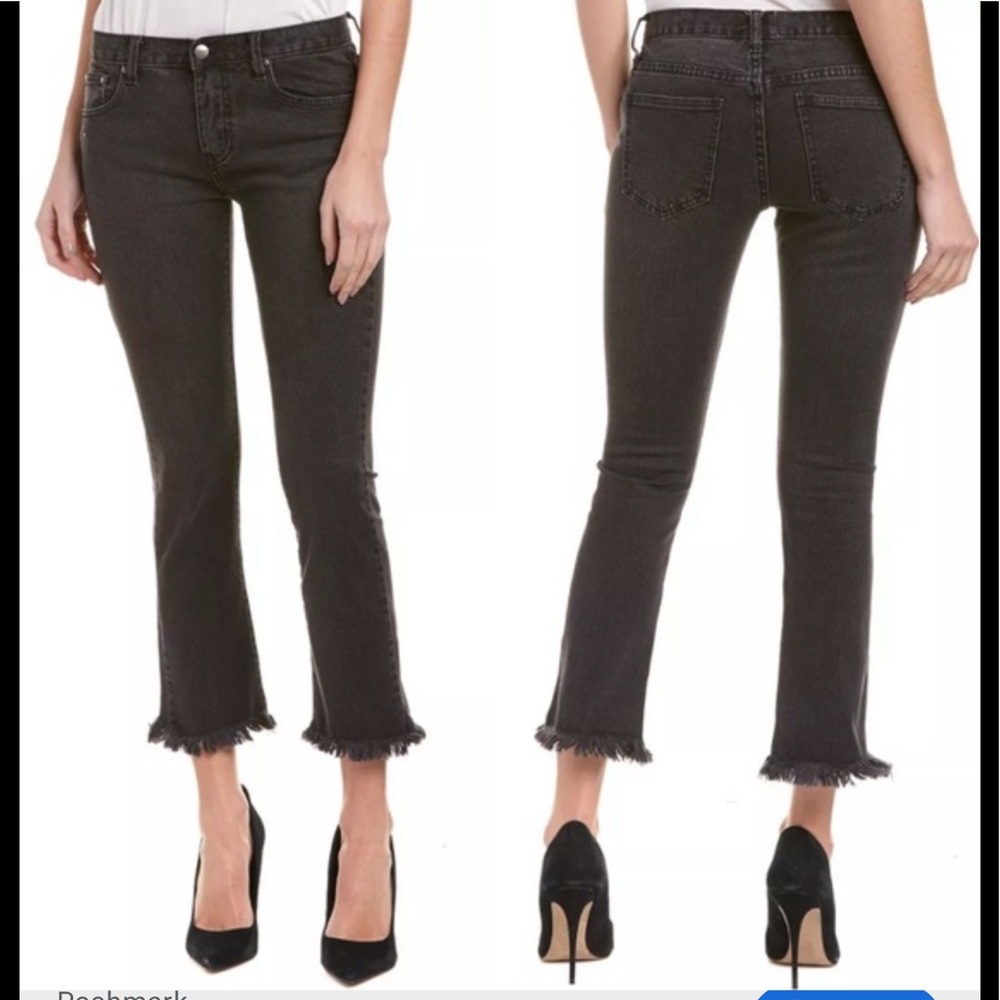 EVIDNT LA Hermosa Black Raw Hem Stretch Jeans 31